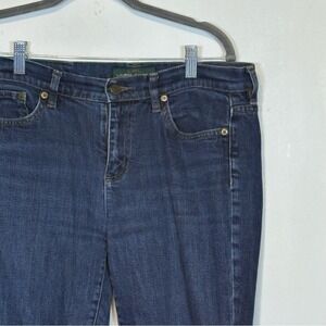 Lauren Ralph Lauren Women's Straight Leg Dark Wash Denim Blue Jeans Size  8